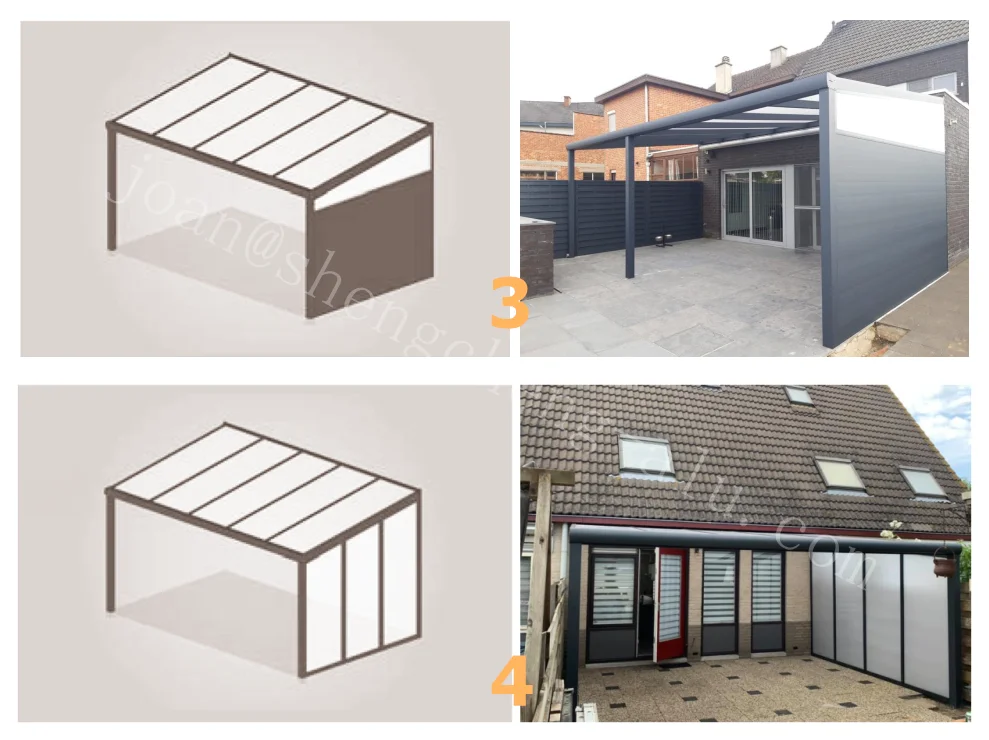 Aluminium Glass Veranda Wintergarten  Outdoor Glass House  Winter garden Sun room
