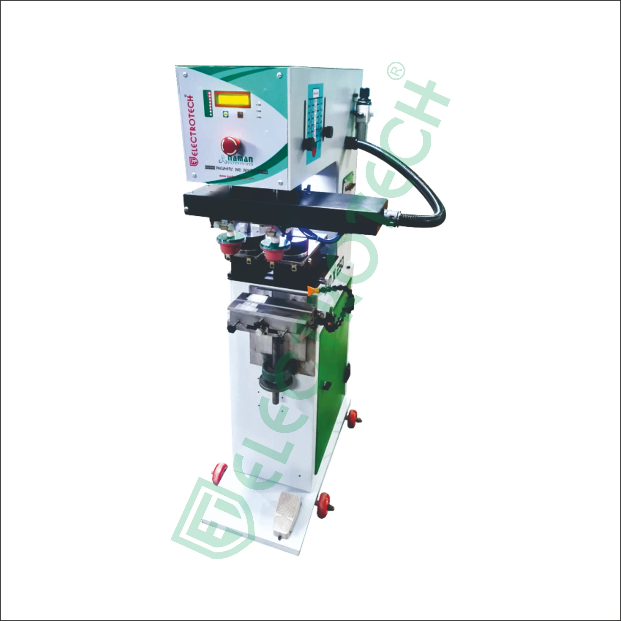 Semi-Automatic Double Color Tampon Ink Cup Pad Printing Machine for Plastic Items Home Appliances Printing Machine