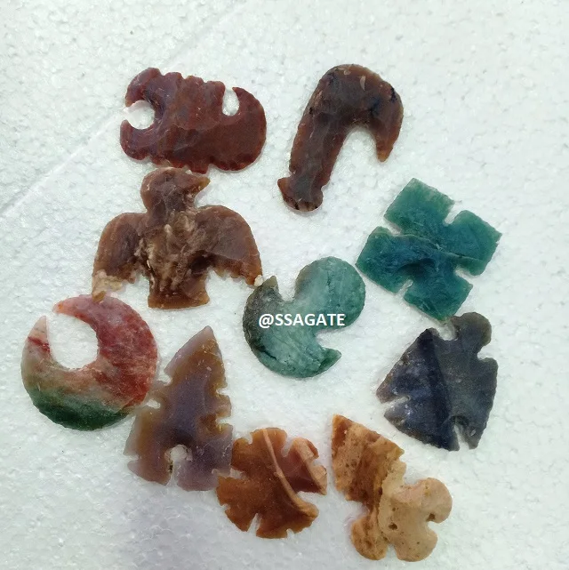 Natural Mineral Mix Shape Polished Agate Arrowheads wholesale Arrowheads  handmade natural Arrowheads Buy Online From S S AGATE