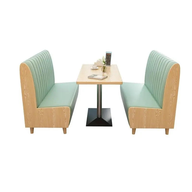 Hot Sale New Arrival Synthetic Leather Restaurant Booth Modern Dining Furniture for Home Bar Outdoor Hotel Use Wood Panel Design