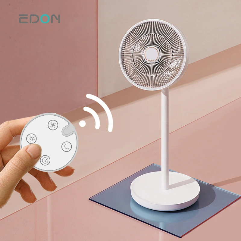 EDON E909 12-дюймовый портативный аккумулятор с электронным колеблющимся напольным вентилятором воздухоциркуляционным
