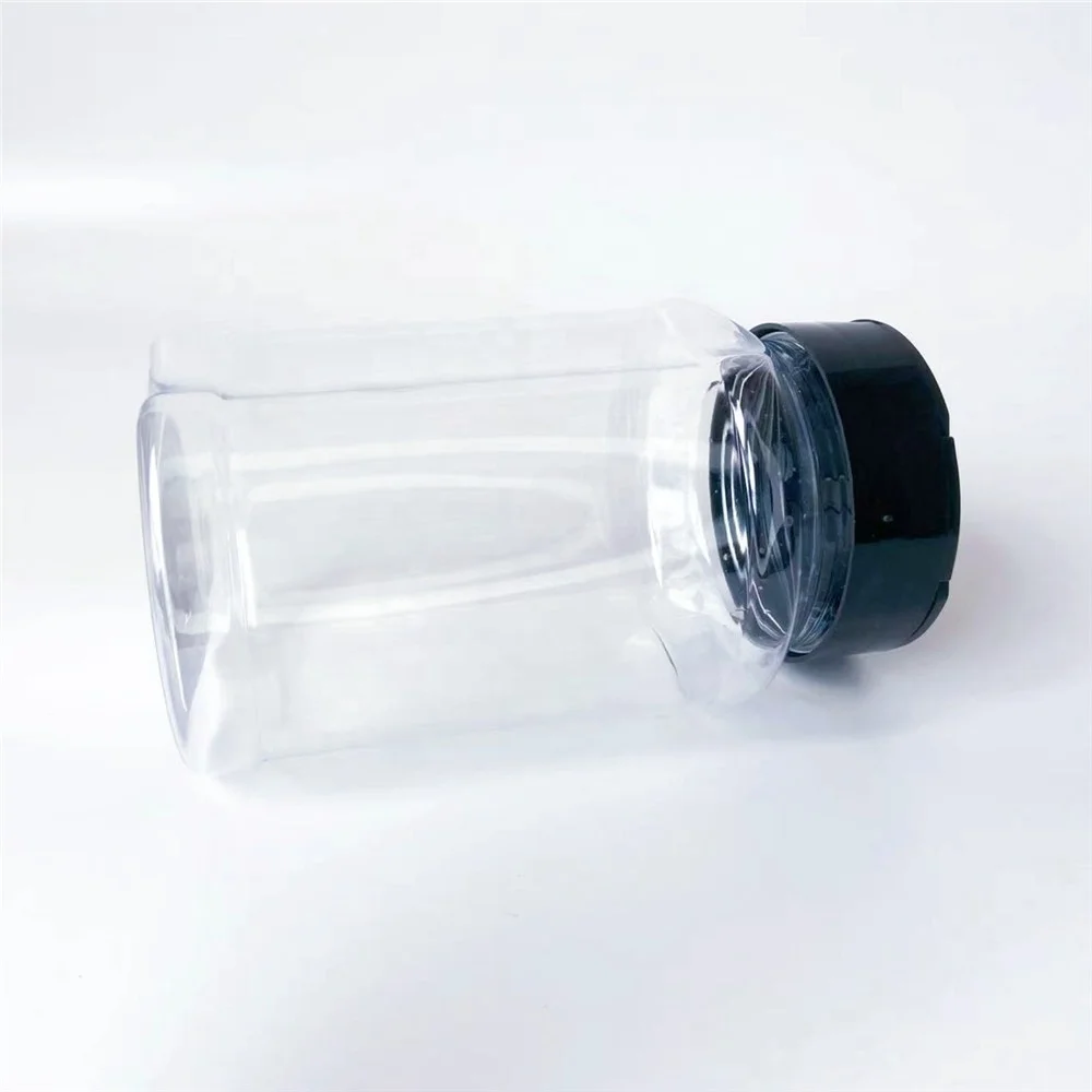 empty pet plastic spice jar condiment salt shaker with spice lid