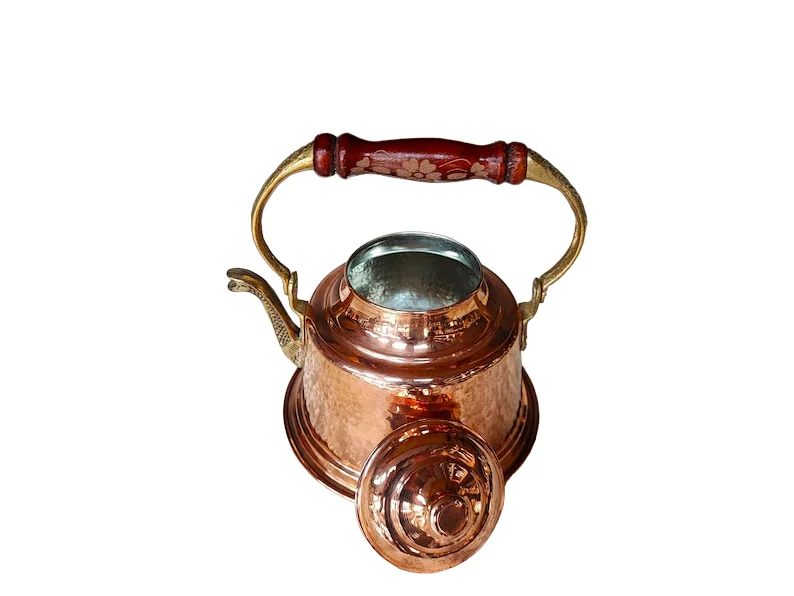Vintage Style Hammered Stovetop Tea Pot Kettle Floral Wooden Handle Custom Logo Elevate Your Home Tea Drinking Experience
