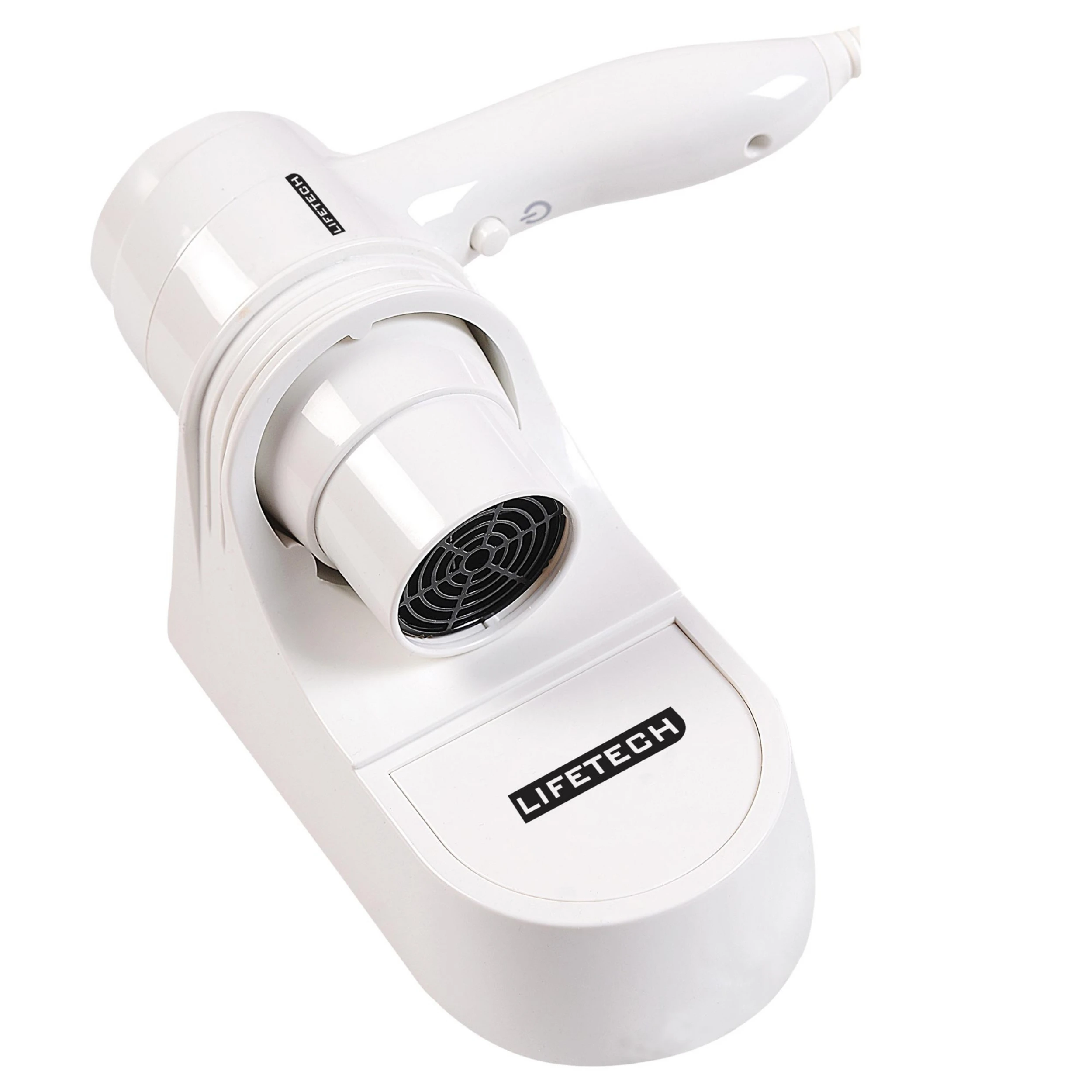 Professional Wall Mounted Hair Dryer Hotel ABS Plastic Hair Dryer With Shaver Sockets 1200W White
