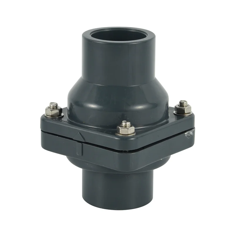 High Performance PVC Valves Double Union Check Valve With NPT/BSPT Threaded