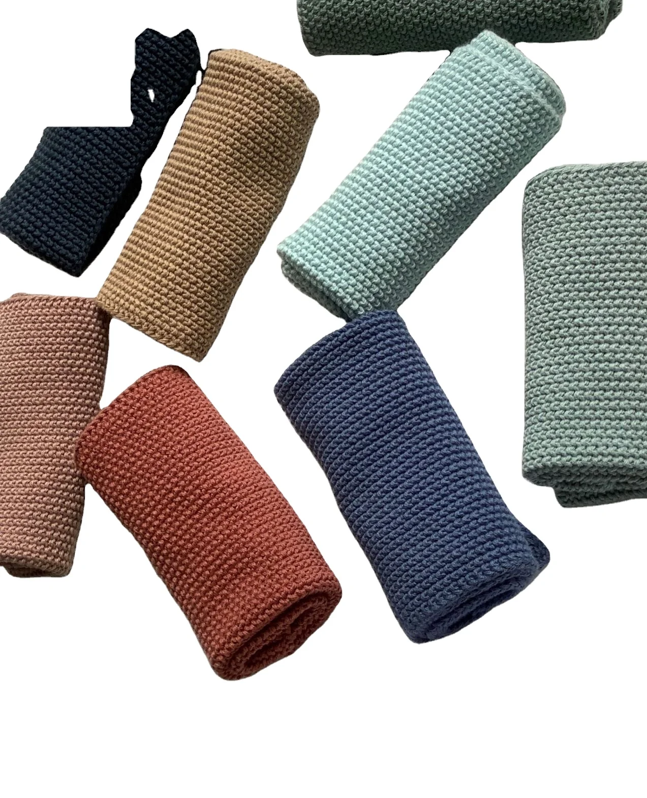 100% Organic cotton knitted Dishcloths, cleaning wipes & Kitchen napkins kitchen towel  set and dish cloth