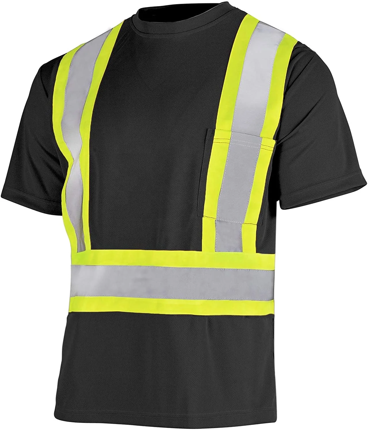 Оптовая продажа рабочая одежда от производителя двухцветная Светоотражающая Защитная футболка Рабочая Футболка с высокой видимостью и коротким рукавом