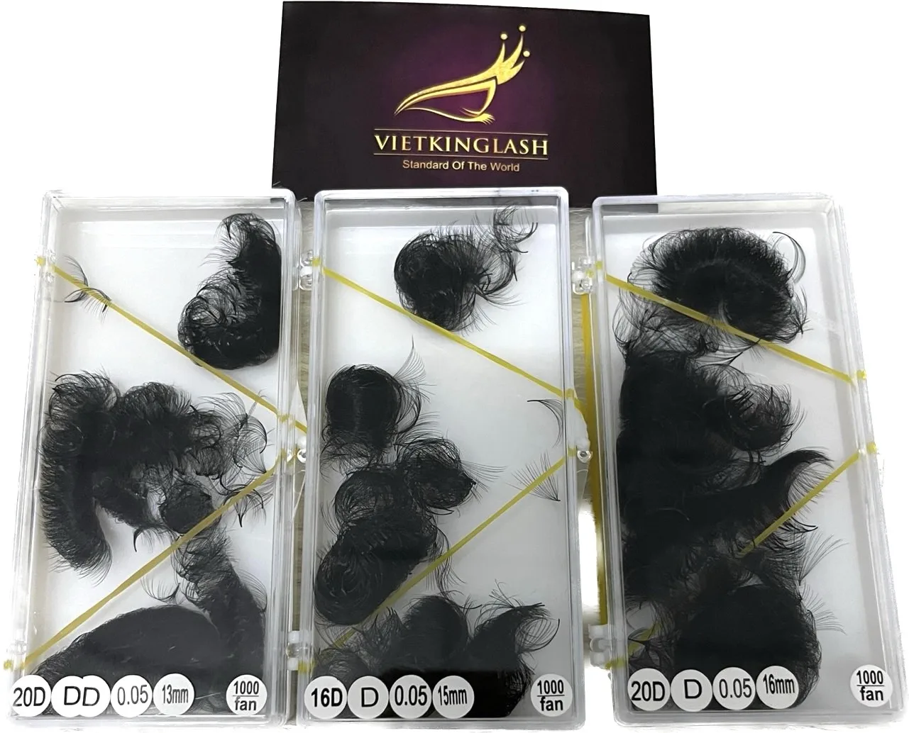 Mink customize made eyelashes wholesale price own brand premade fans eyelashes Individual Extension tray Custom Private Label