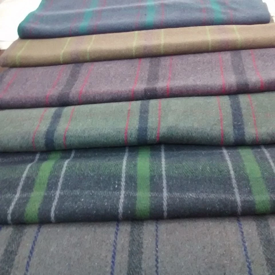 Плохое одеяло по заводской цене Тканое индивидуальное шерстяное двухстороннее с узором в клетку от harshit international