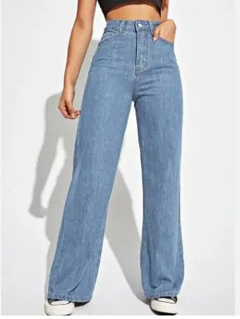 new arrival customized Good Price Loose jeans women show thin straight pants women casual style