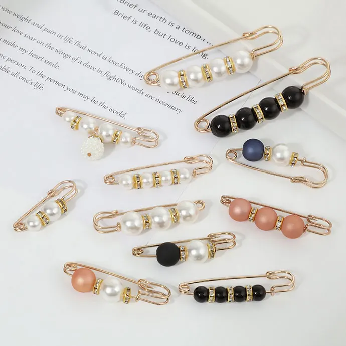 wholesale women fashion pearl safety pins for clothing