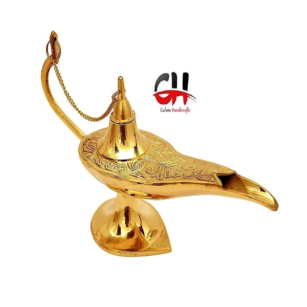 Calvin  lamp brass gift item home decor  Brass Antique Golden Aladdin  Lamp