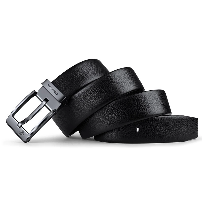 Real Cowhide Luxury Business Casual Horse Designer Automatic Buckle Belts Men Split Genuine Leather Belt