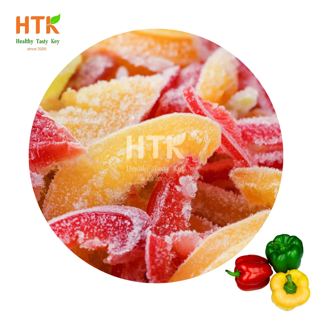 FROZEN IQF MIXED CAPSICUM BELL PEPPER RED GREEN YELLOW 100% NATURAL SWEETNESS CHUNK IN Bulk Quantity for Food & Beverage