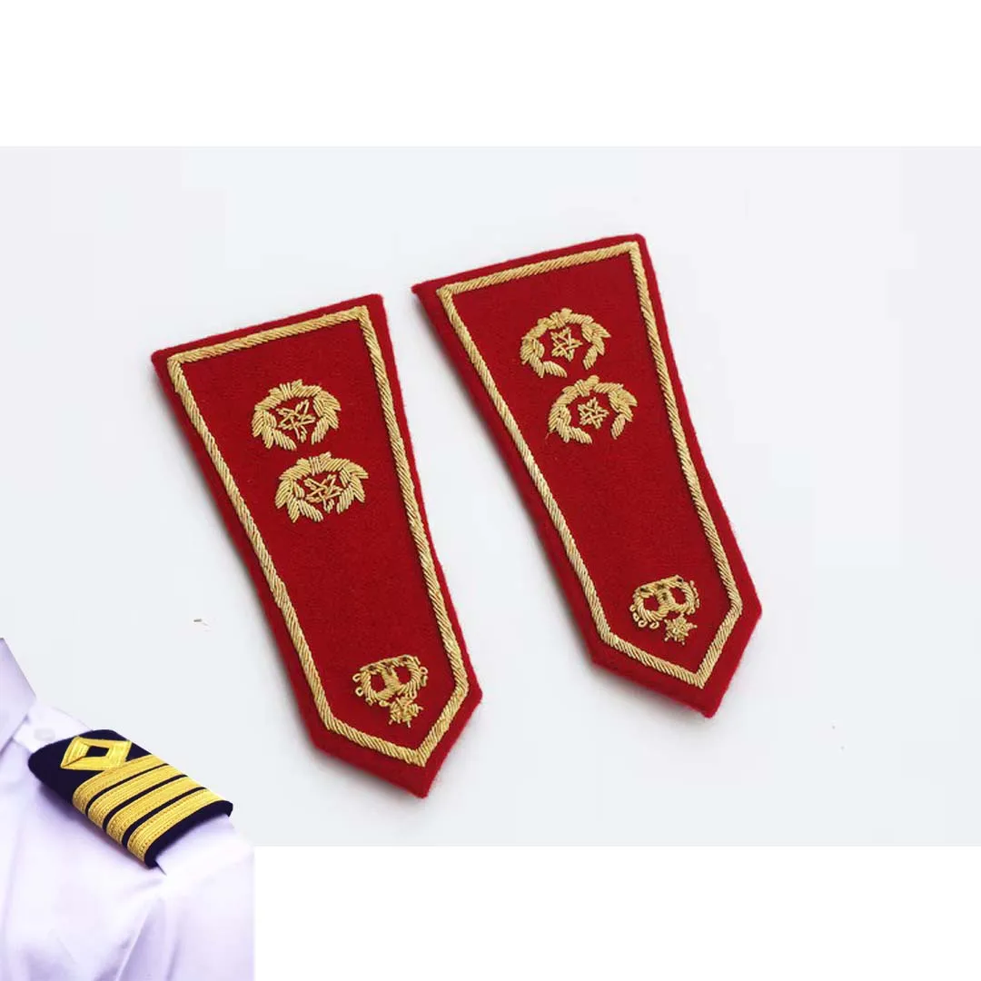 Королевские эполеты из красного золота аксессуары Королевская корона вышивка королевские Наплечные доски