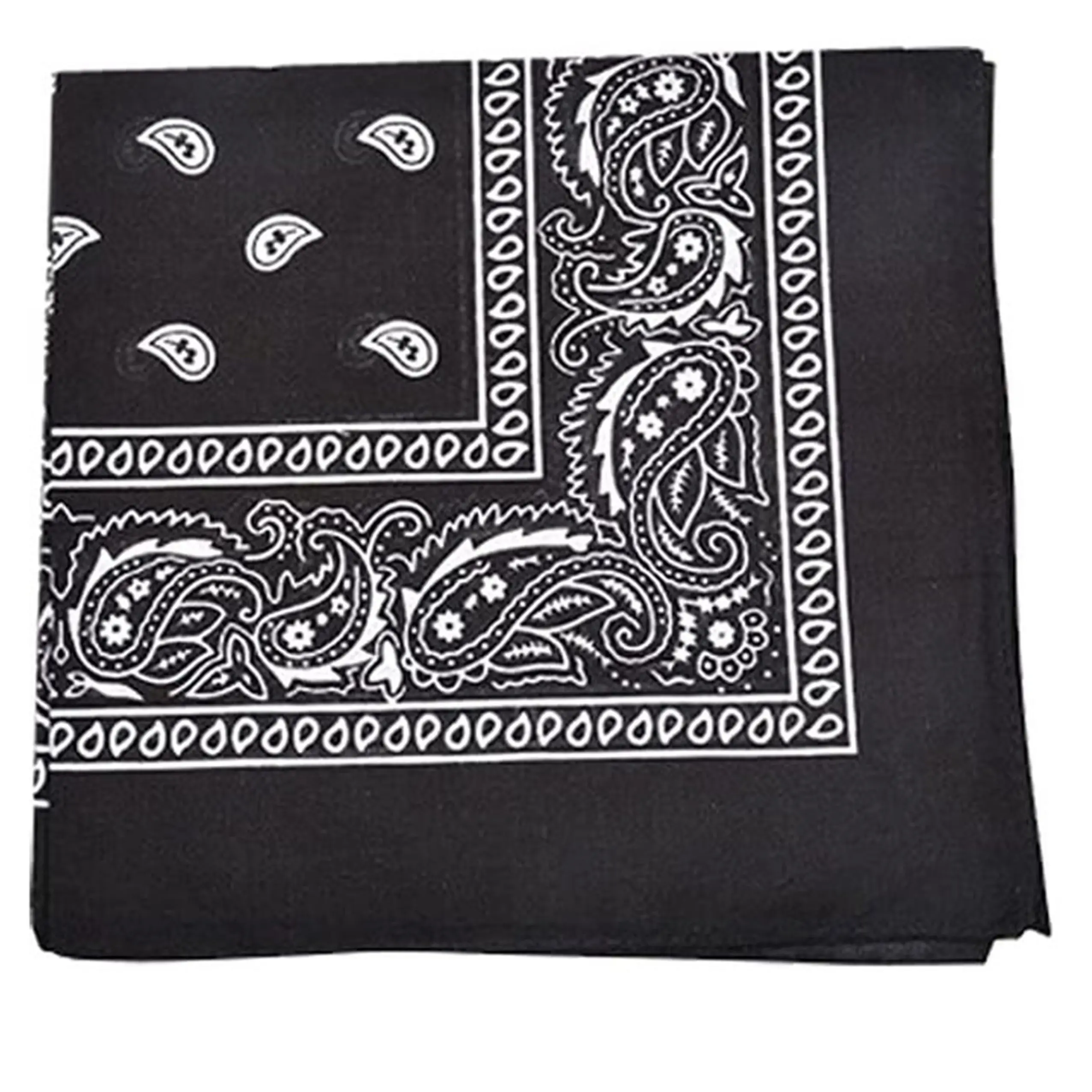 100% Cotton Printed Bandana 53x53cms 20x20 inches Paisley Made in India Factory Price Square Scarf Custom design