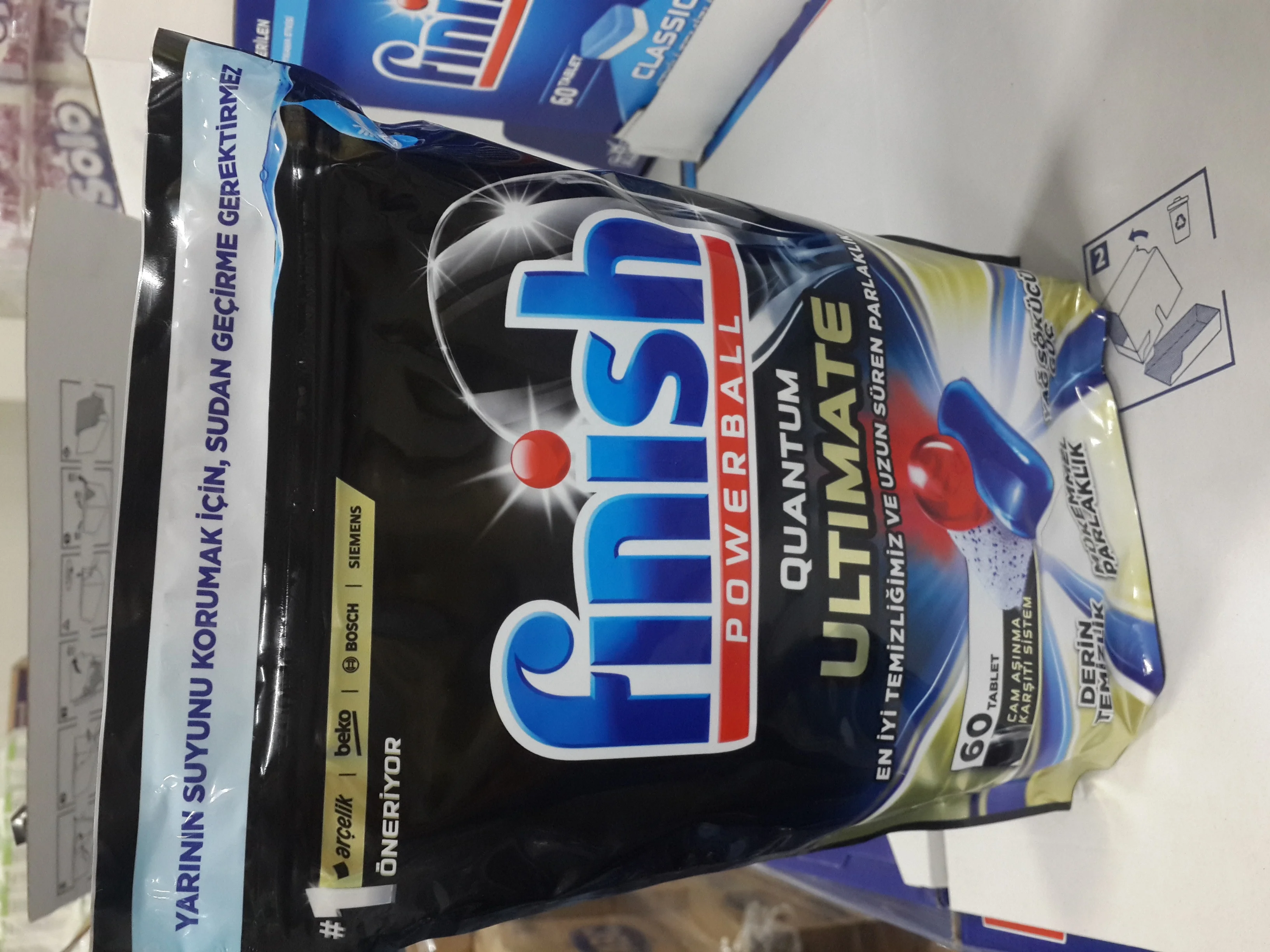 DISHWASHER MACHINE TABLET DETERGENT FOR FINISH QUANTUM ULTIMATE PODS TABLET