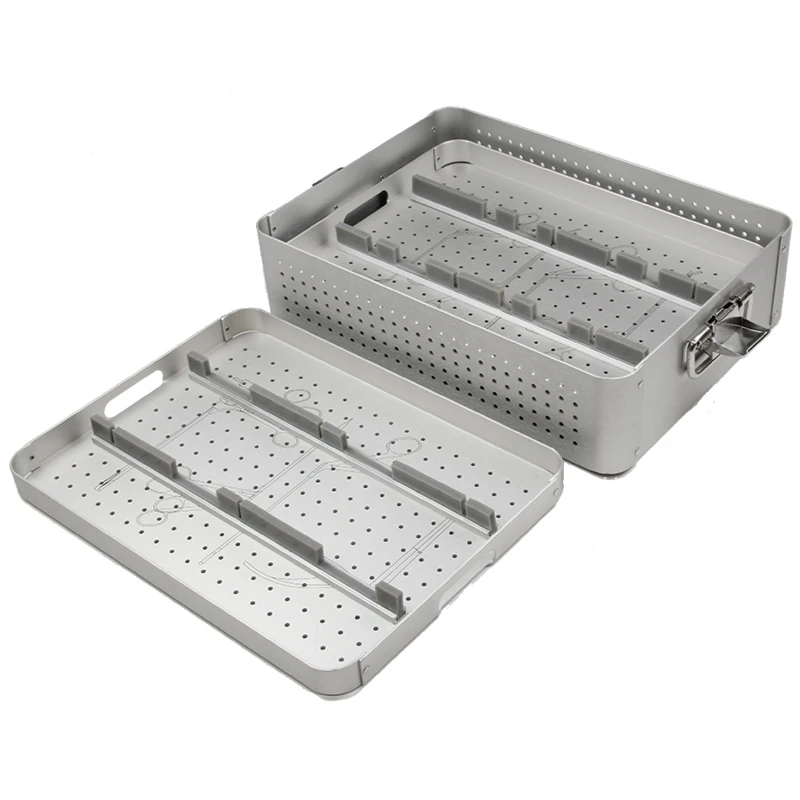 High Quality Aluminum Alloy Surgical Instrument Disinfection Box With Silicone Mat