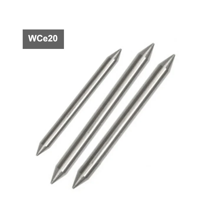 Pre-grounded WCe20 Tungsten Electrode 2% cerium grey tungsten electrode Easy soldering of 2-terminal tungsten electrodes