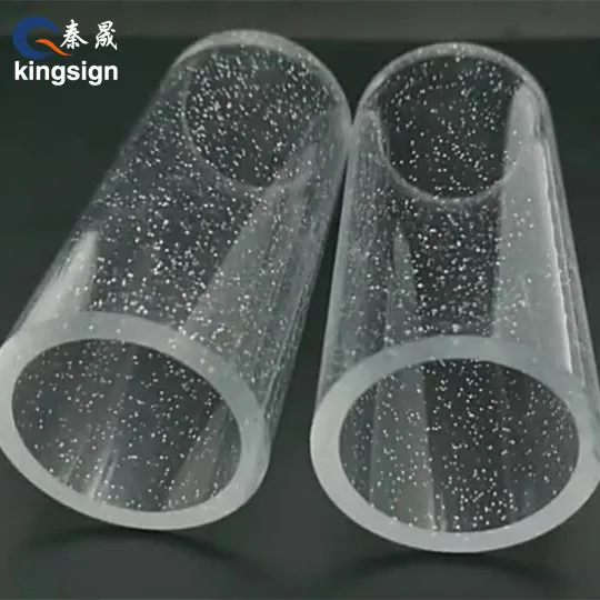 Flexible diameters Bubble Acrylic Tubes Plexiglass bubble pipes