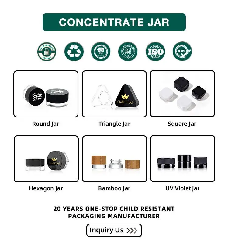 Cheap Price Dark violet airtight 3ml 5ml 7ml 9ml small glass jars with lid child proof black glass jar UV resistant glass jar