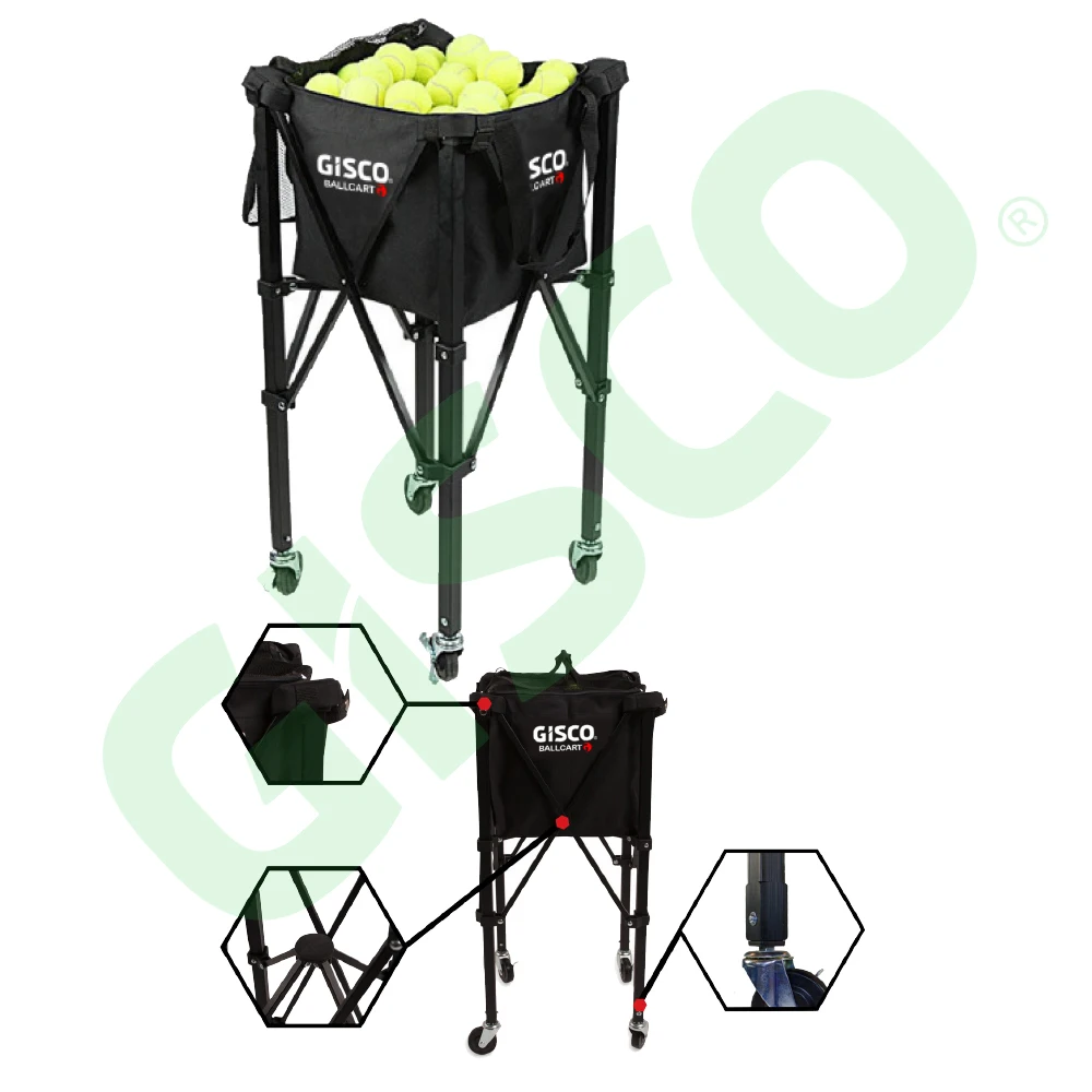 Portable Tennis Ball Cart With Wheels For Lawn Tennis