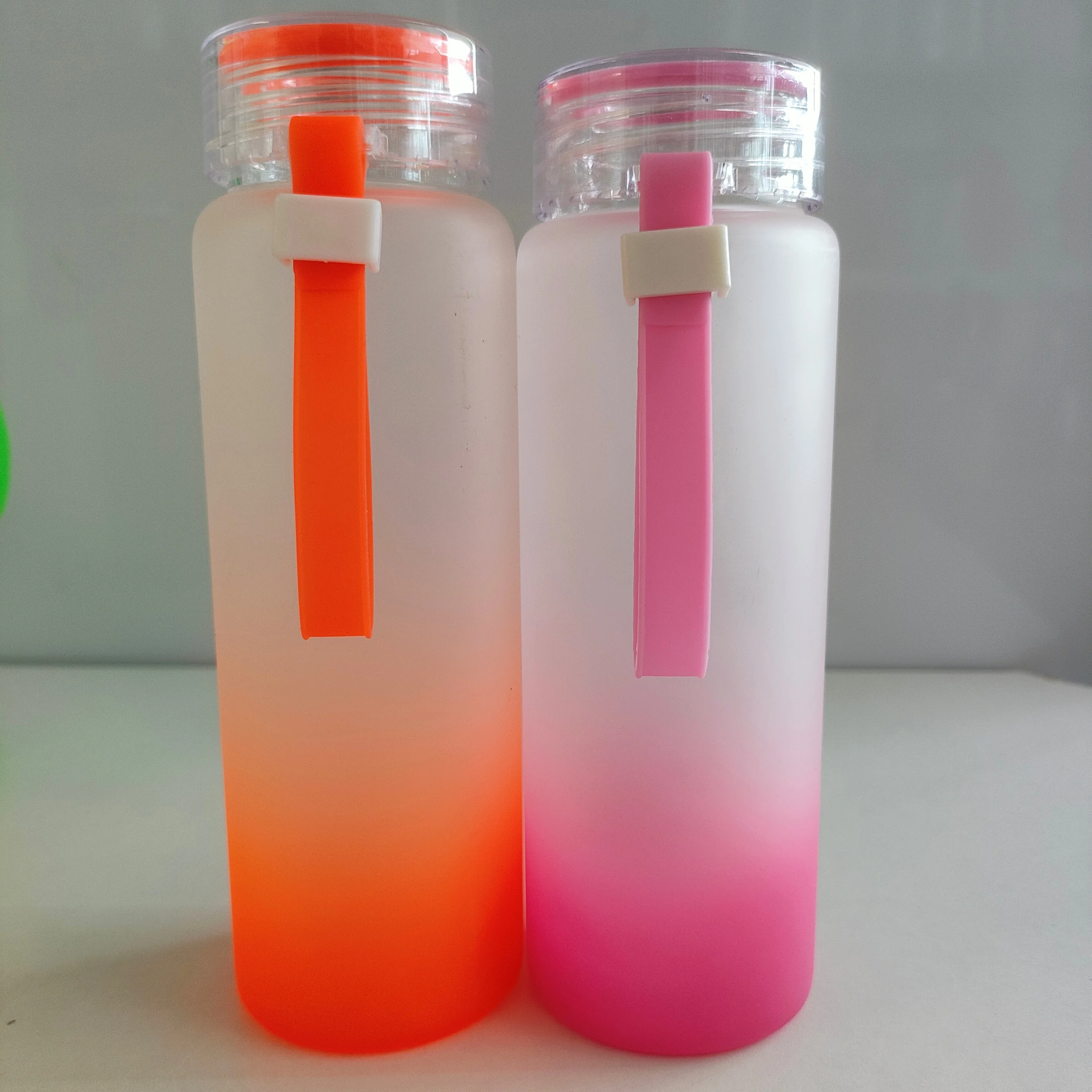 Amazon Hot Sale 17oz Sublimation Glass Frosted Mix Color Straight Cup