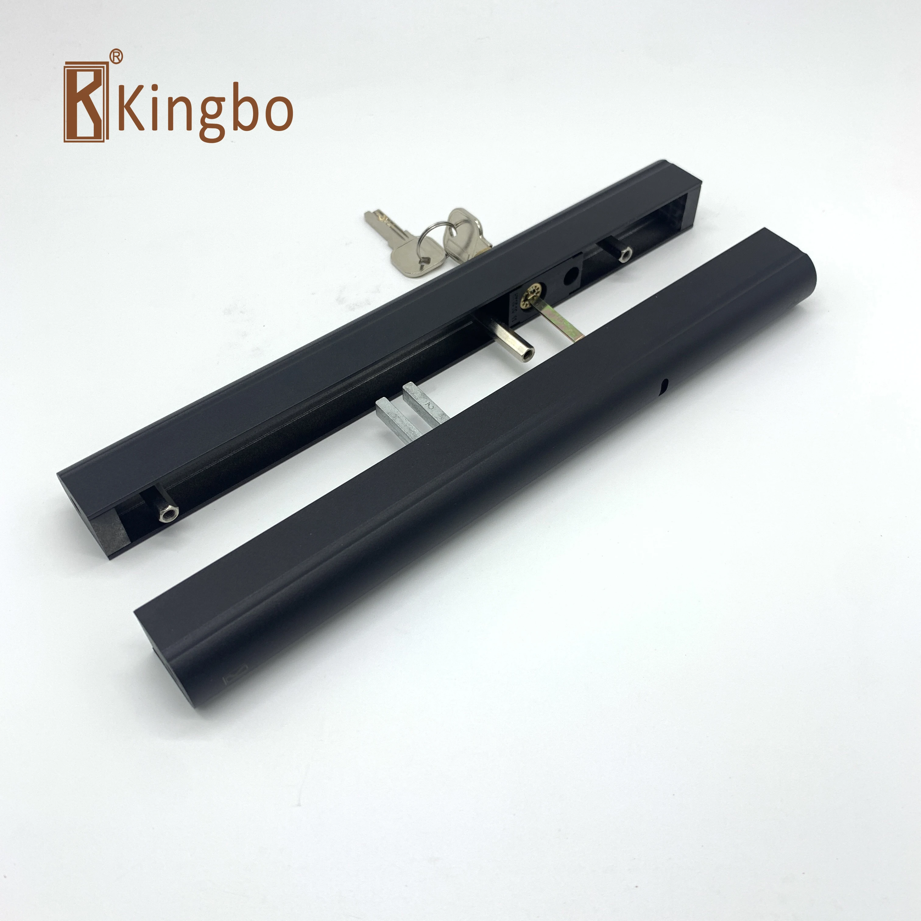 2023 New Design Hardware Handle with Keys for Aluminum Sliding Door Double Sides 300 mm Length Sliding Lock