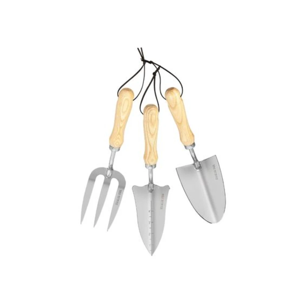 Fabulous Design Stainless Steel Gardening Tools Set With Wooden Handle For Planting Ideal Gardening Gift In Cheapest Price