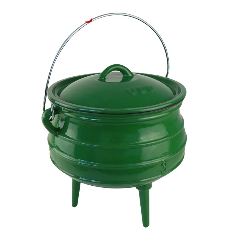 High Quality Pre-Seasoned South Africa 3 Leg Cast Iron Pot Potjie With Three Legs Cauldron