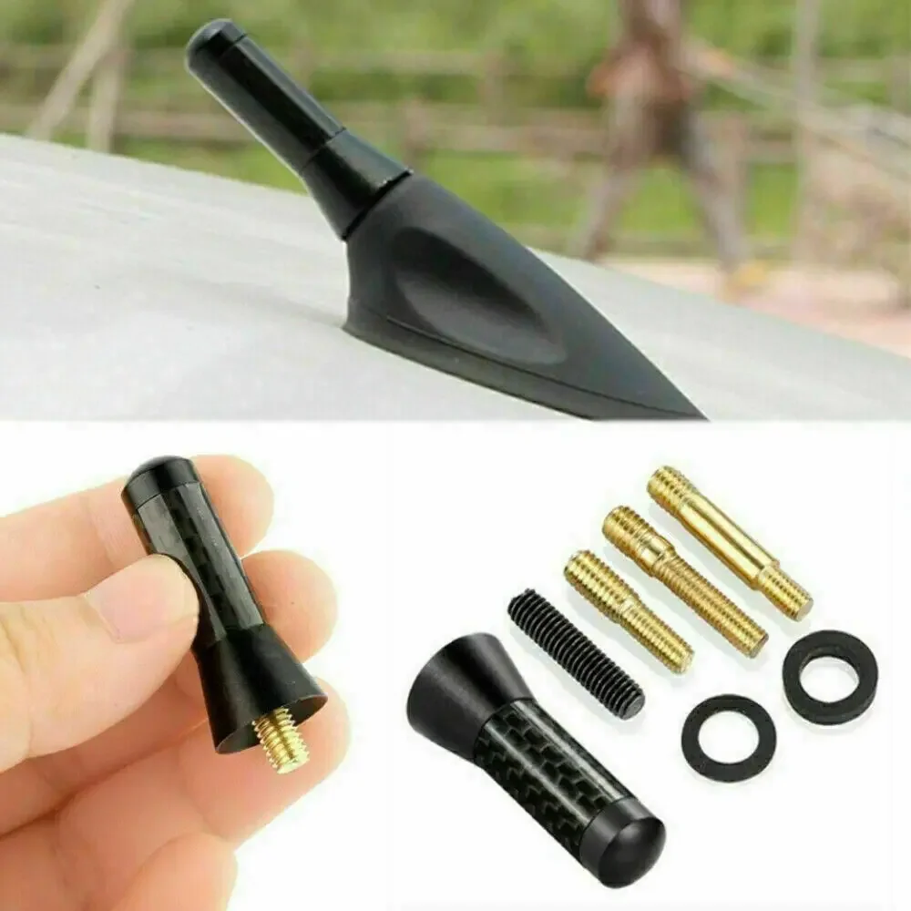 Car Exterior Part 3.5CM Universal Carbon Fiber Automobile Voiture Antenne Roof Radio Aerial Short Mast Signal Antenna