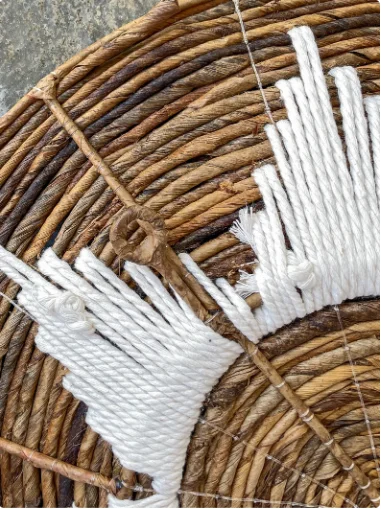 Хлопковая богемная Настенная Корзина банан настенная подвесная тарелка Настенный декор от вьетнамского производителя