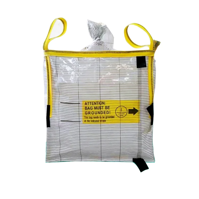 Conductive bulk bag 1000kg 1500kg super sack pp woven type c fibc factory direct sale