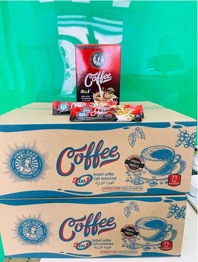 Порошок растворимого кофе Arabica & Robusta 3 в 1 - VINUT (20 пакетиков x 16 г) оптом по лучшей цене повышая фокус и здоровье кишечника
