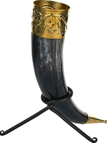 Luxury Drinking Horn Viking Horn For Drink Beer Water With Customized Logo And Size By Royal Artisans