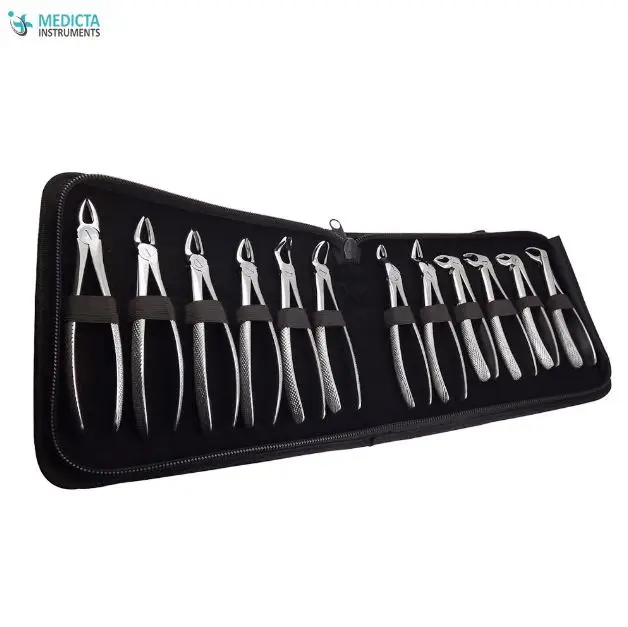Extracting Forceps Set of 12 Pcs - Dental Extraction Forceps Kit - Dental Instruments