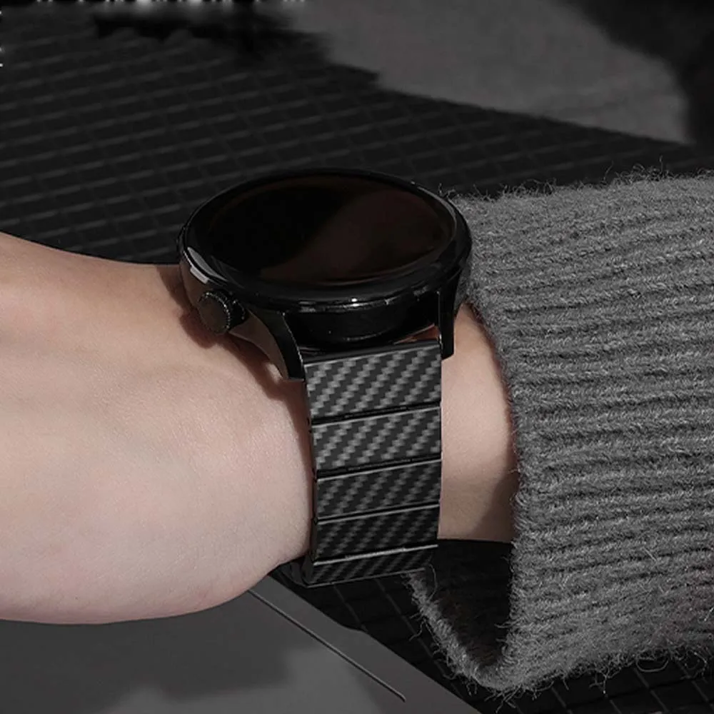 Carbon fiber band Strap Solid Sport Lightweight Waterproof Size 20MM 22mm for Samsung watch