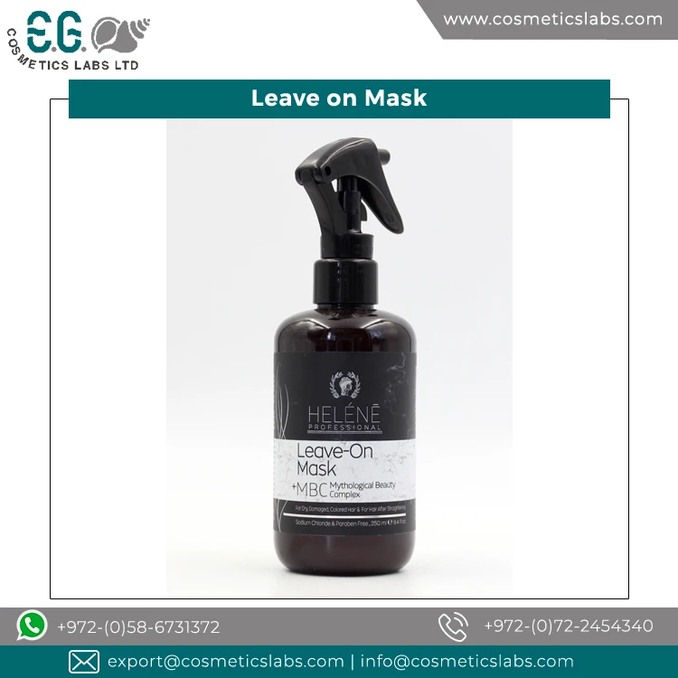 OEM Israel Manufacturer & Supplier Selling Finest Quality Paraben Free 100% Natural Leave On Hair Mask for Dry and Damaged Hair
