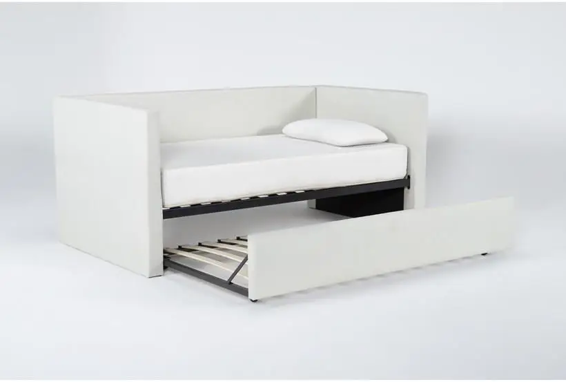 Upholstered Twin Double Fabric Day Bed Storage Bedroom Furniture Set Sofa Bed With Trundle Sofa Bed