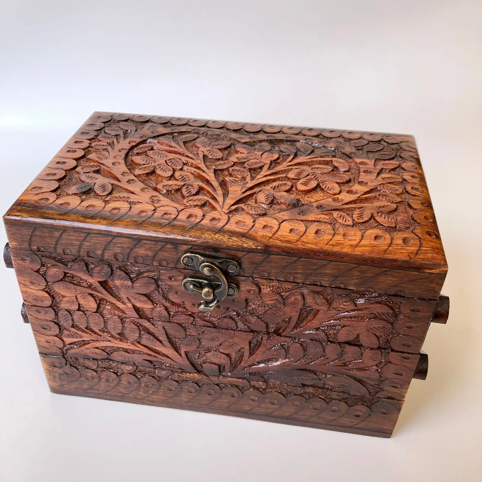 Hand Carved Best Quality Wooden Jewelry Box in just $5