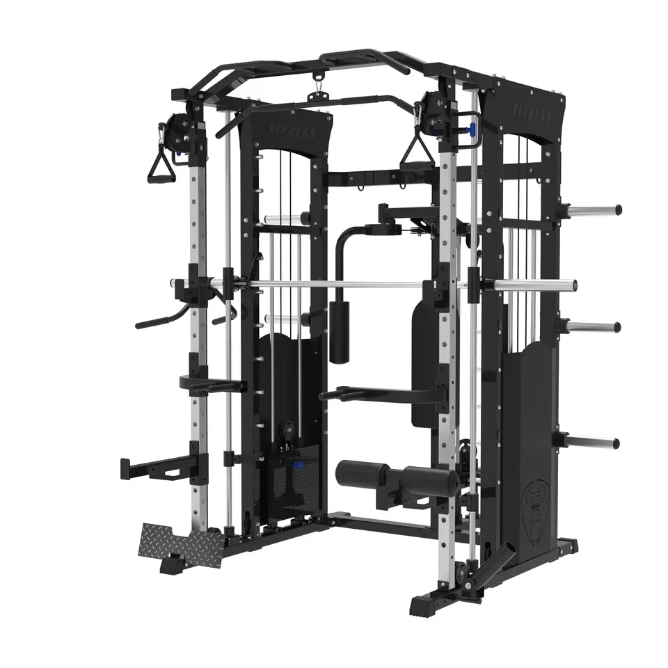 power Cage with Optional LAT PullDown/Cable Crossover/Smith Machine with Weight Storage Rack