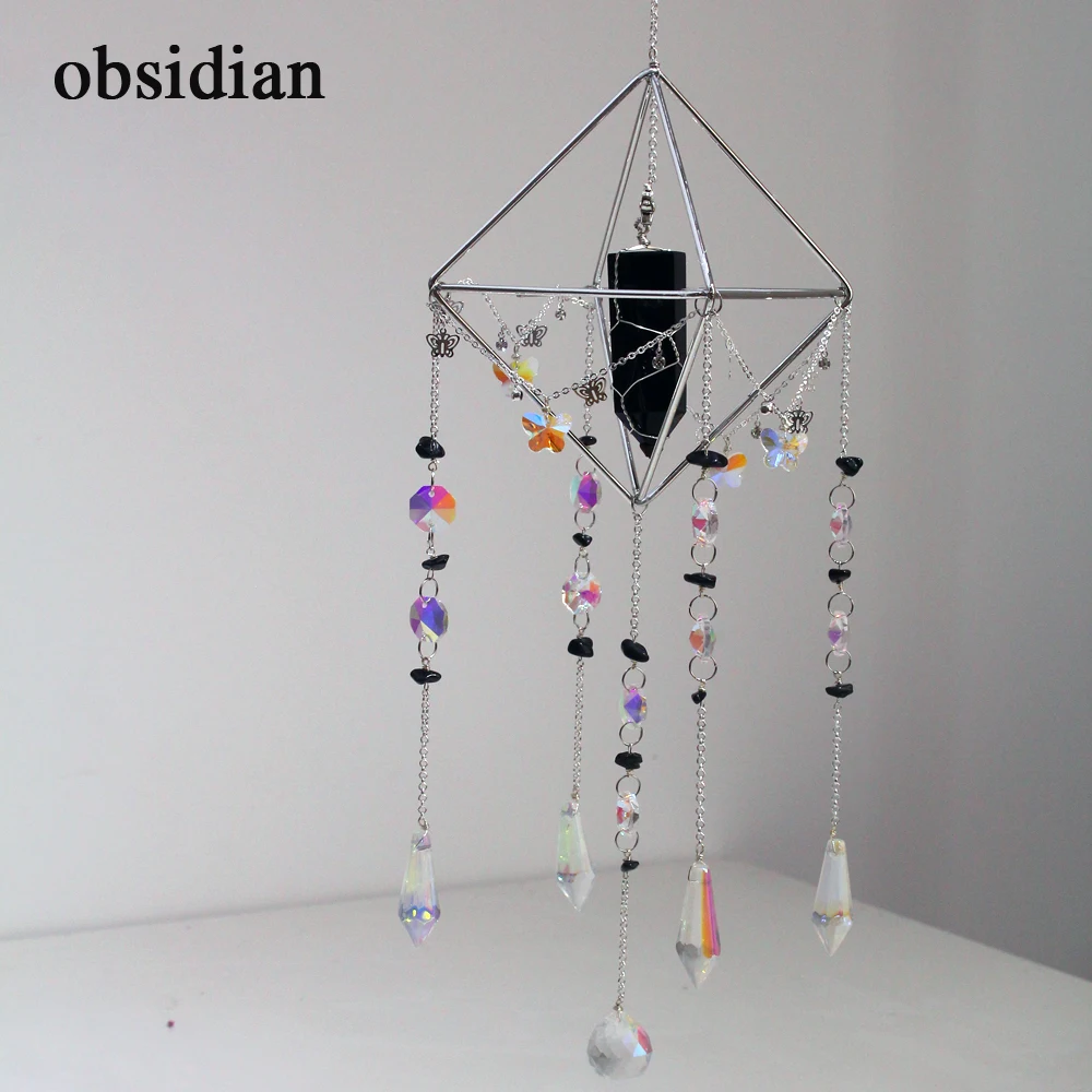 Wholesale High Quality Sun Element Suncatcher Rose Quartz Sun Catcher Crystal Hanging