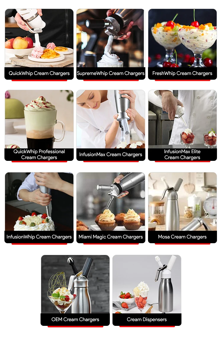 Hot Sale Private Label Dessert Tool 50 Pack OEM Mosa Whipped Cream 8 Gram Charger Cylinder for Genuine Buyers