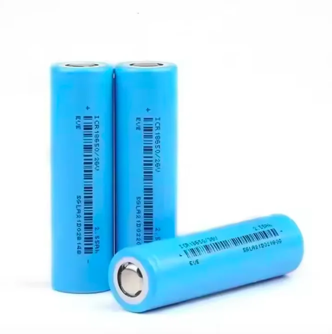 EVE 18650 26V battery rechargeable high performance   3.6v 2550mah 18650 battery