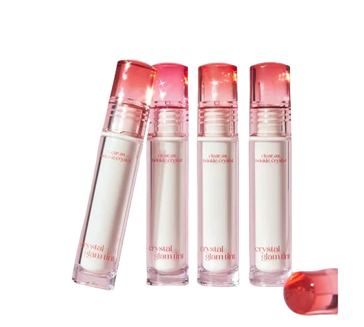 KOREAN COSMETIC CLIO CRYSTAL GLAM TINT VINTAGE APPLE BLUSHED PEACH PALE PLUM FRESH CHERRY DAILY MAUVE