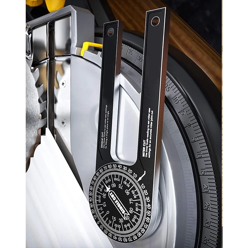 Latest Graduated Precision Circular Alloy Inch Aluminum Angle Miter Saw Metal 360 Degree Protractor