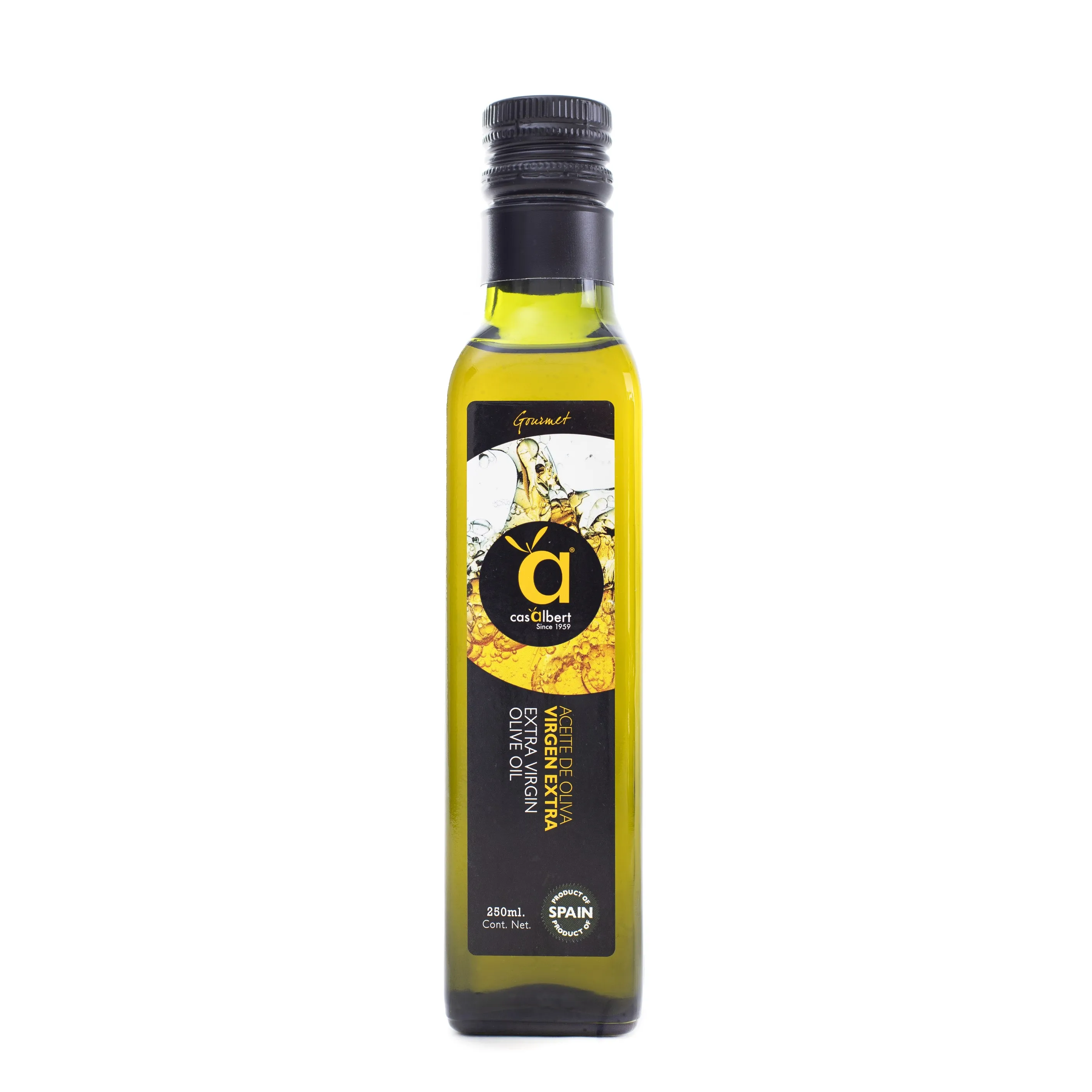 Gourmet Extra Virgin Olive Oil High Quality Spanish Extra Virgin Olive Oil 250 ml glass bottle for dressing