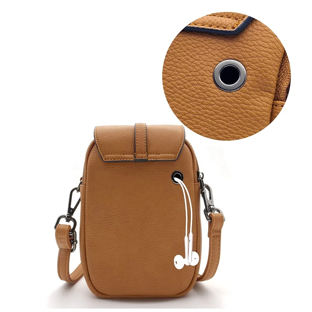Small Crossbody Bag Cellphone Purse for Women, Leather Purse Shoulder Bags Small Bag Metal Button Custom Designs