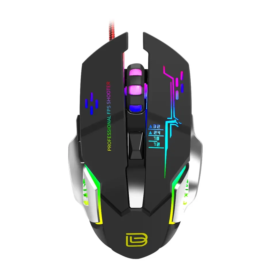 Bajeal G8 usb wired Gaming mouse 7D high DPI game mice RGB colorful l Gaming Mouse for gamer computer