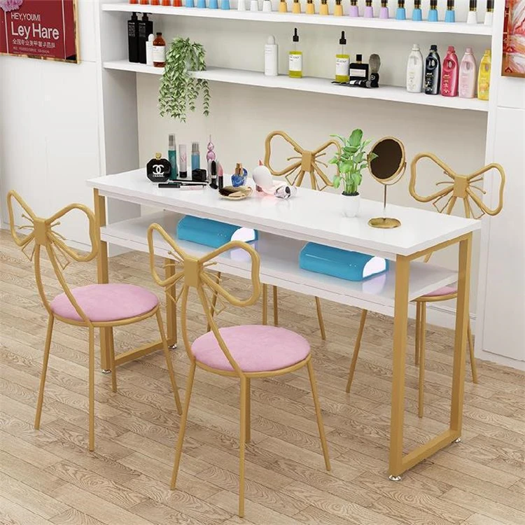 YQ FOREVER Economical Double Store Small Nail Table Simple Manicure Table and Chair Set Combination